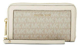 MICHAEL Michael Kors Jacquard Signature Double-Zip Wristlet (Natural/Cream)