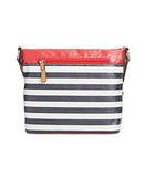 Giani Bernini Canvas Stripe Handbag Crossbody (Red)