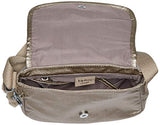 Kipling Women's Sabian Mini Bag, Adjustable Crossbody Strap, Magnetic Snap Closure, Cloud Grey/Metallic