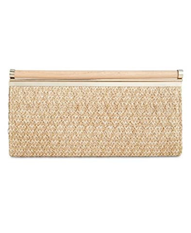 Inc International Concepts Carolyn Straw Clutch Natural/gold