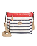 Giani Bernini Canvas Stripe Handbag Crossbody (Red)