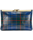 Patricia Nash Asher Frame Clutch Blue Green Tartan Plaid