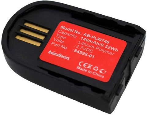 Savi Battery by AvimaBasics | Ultra Hi-Capacity Replacement Rechargeable 140mAh 3.7V Battery Compatible with Plantronics Savi W740 W745 CS540XD 84598-01 82742-01 Bluetooth Wireless Headsets