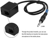 Premium Female RJ9 Headset Jack 3.5mm Plug Telephone Cable Female to Male Stereo Adapter Cable for iPhone Android or Other Smartphone Devices