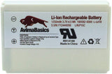 1250mAh 3.7V Li-Ion Battery by AvimaBasics | Replacement Rechargeable Compatible with Logitech Harmony 915 1000 1100 1100i L-LU18 LU18 C-LR65 Squeezebox Duet Controller - Logitech Parts: 190582-0000