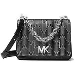 Michael Kors Mott Large Metallic Deco Leather Crossbody