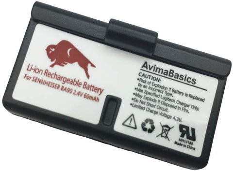 Premium Replacement Battery - AvimaBasics - Compatible with Sennheiser BA90, SET100 Assistive Listening System