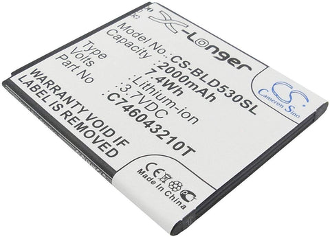 Battery Replacement for 2000mAh / 7.40Wh Battery for BLU D530, D530e, D530X, Studio 5.0