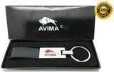 AVIMA Premium Elegant Classic Casual Durable Stylish Genuine Leather Strap Key Chain Car Key Key Fob with 1 Key Ring - Perfect