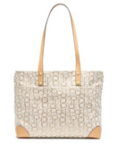 Calvin Klein Teodora Jacquard Front Zipper Pocket Tote - Off White