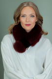 Red Fox & Mink Fur Keyhole Scarf